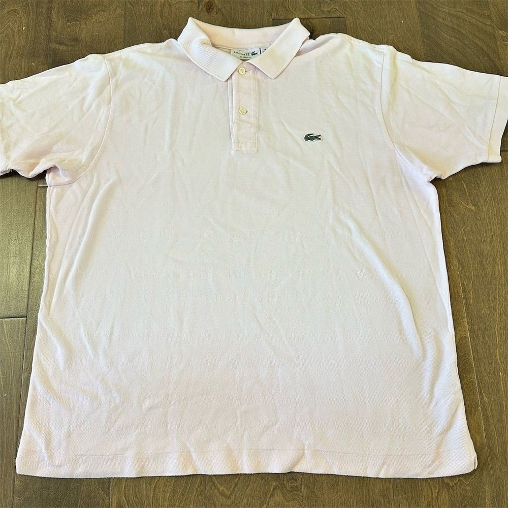 Lacoste‎ Men's Classic Fit Polo Shirt Pink Size XXL Casual Short Sleeve